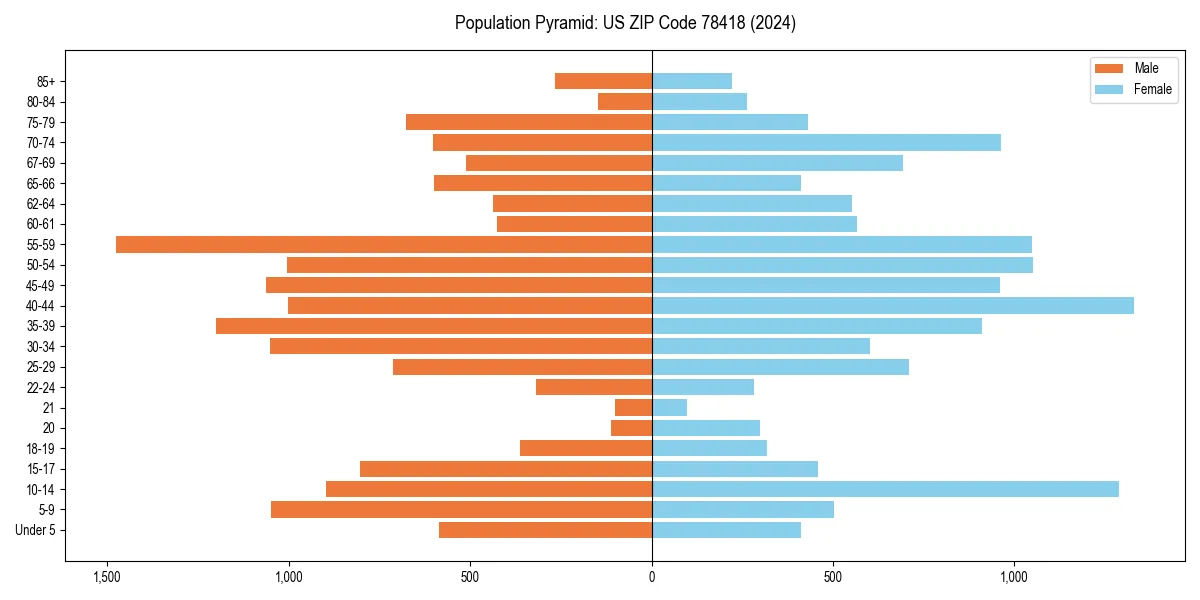 Population pyramid for 