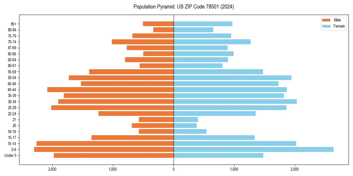 Population pyramid for 