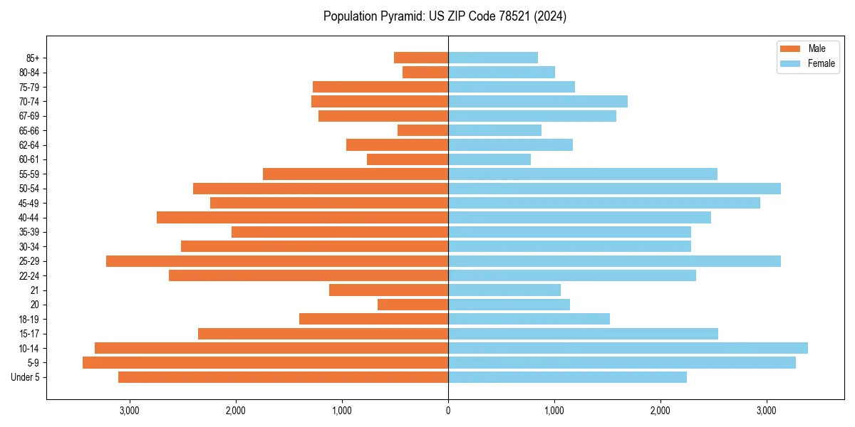 Population pyramid for 