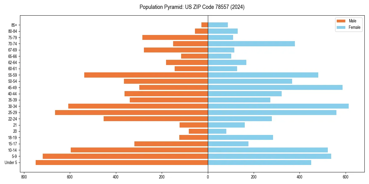Population pyramid for 