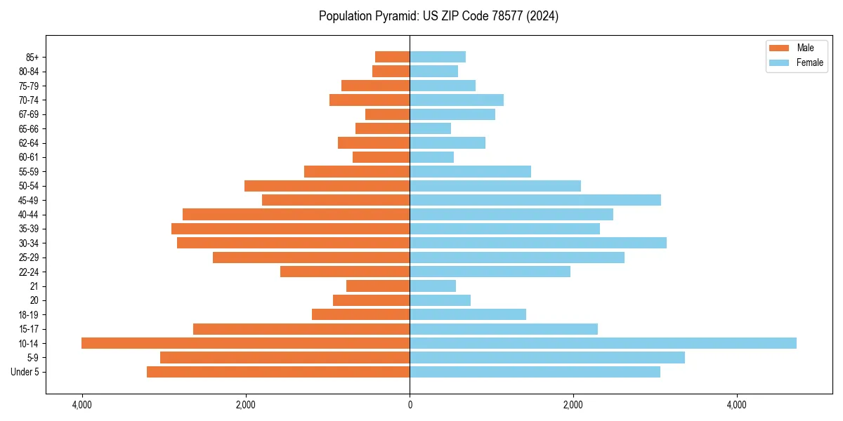 Population pyramid for 