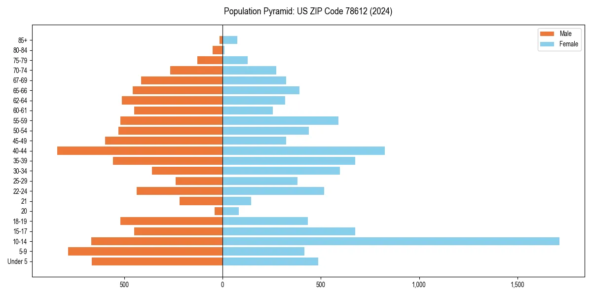 Population pyramid for 