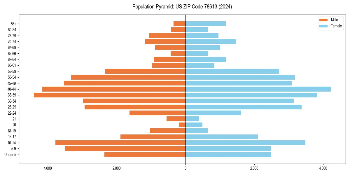 Population pyramid for 