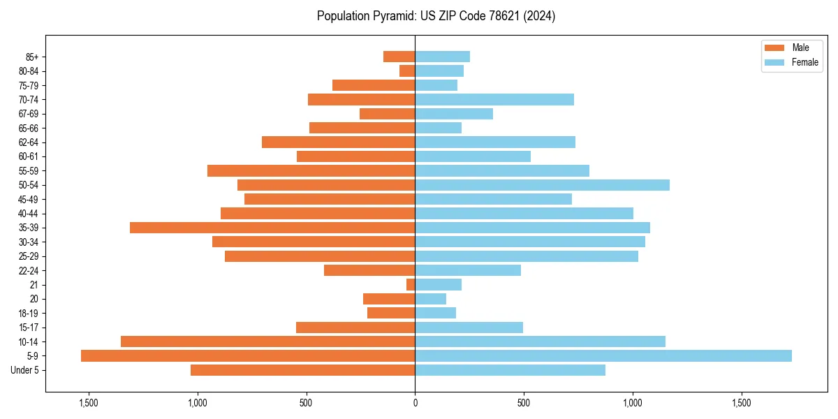 Population pyramid for 