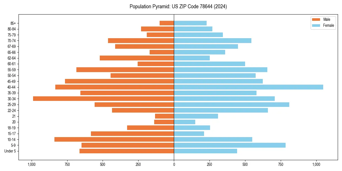 Population pyramid for 