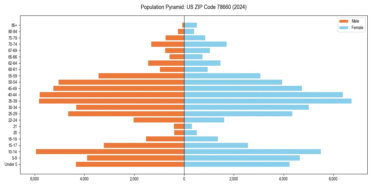 Population pyramid for 