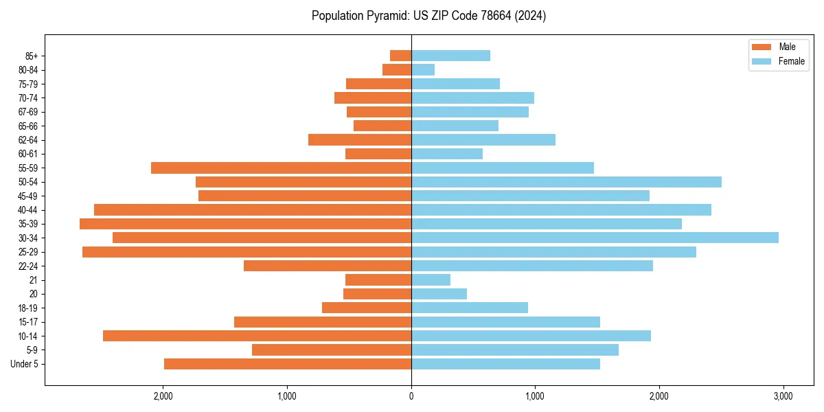 Population pyramid for 