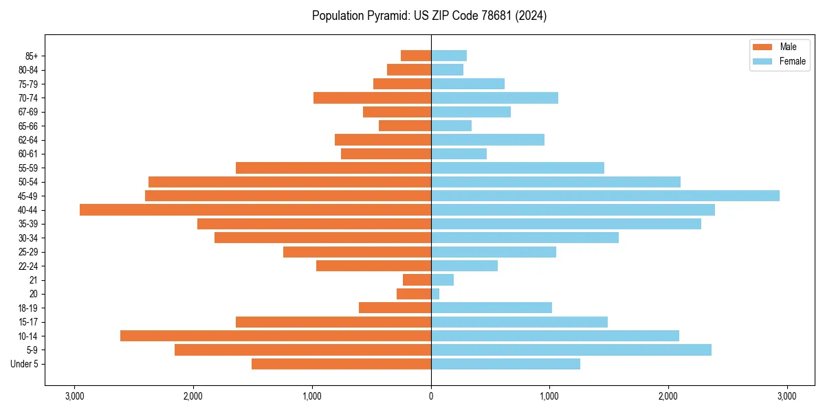 Population pyramid for 