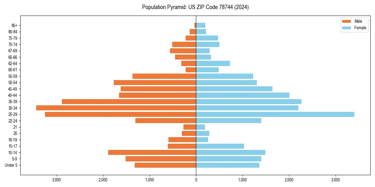 Population pyramid for 
