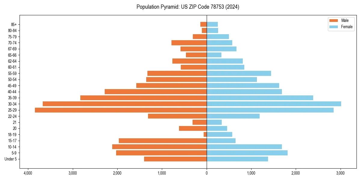 Population pyramid for 