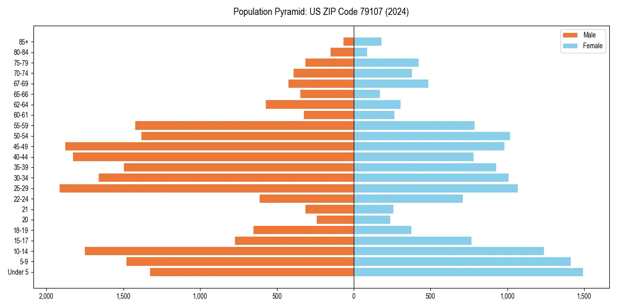 Population pyramid for 