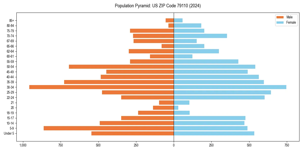 Population pyramid for 