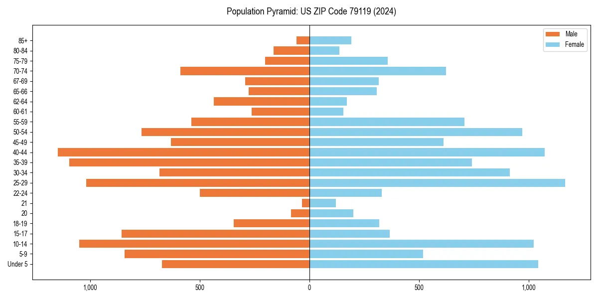 Population pyramid for 