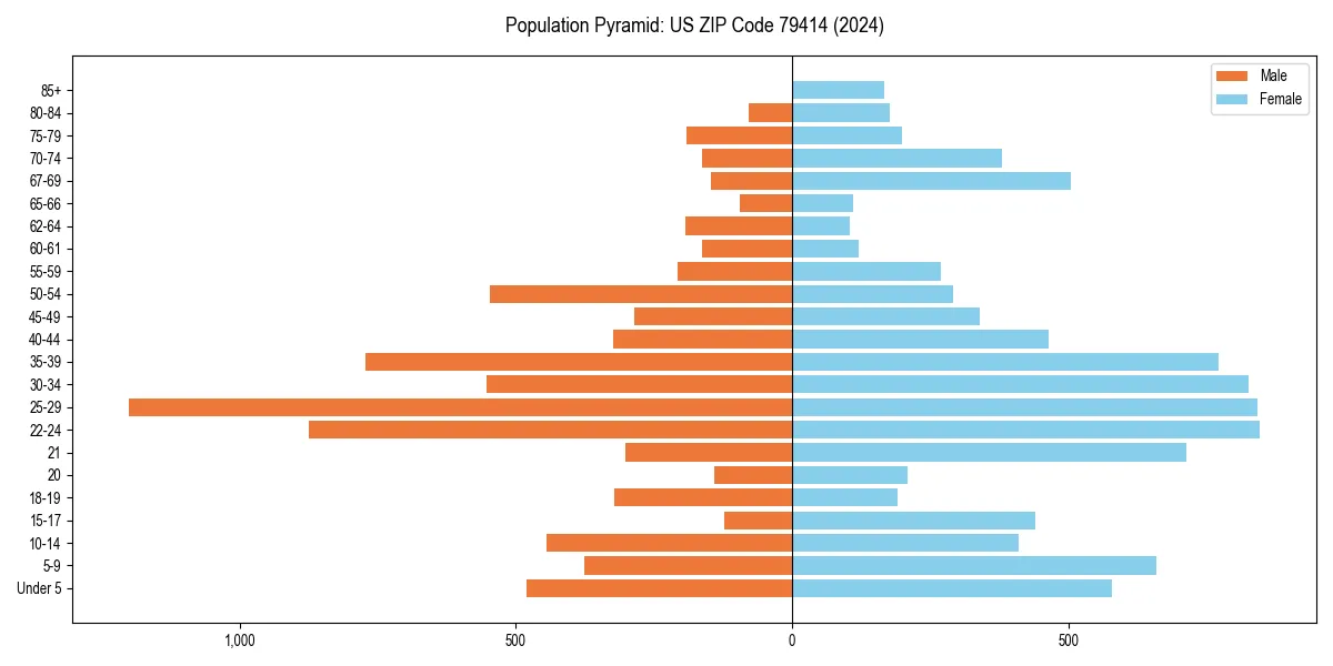 Population pyramid for 