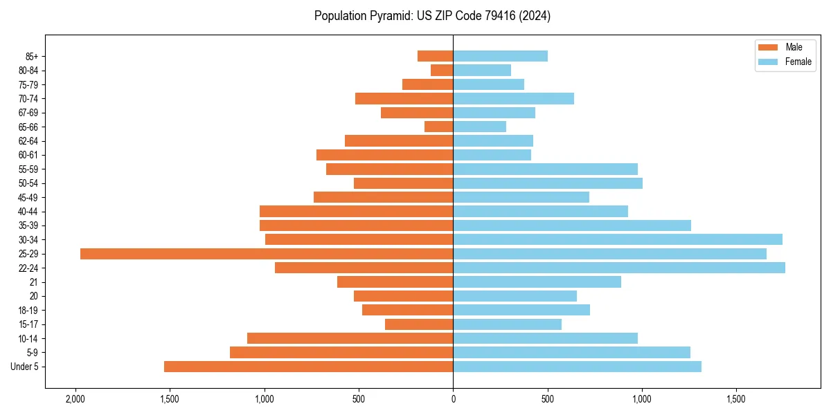 Population pyramid for 