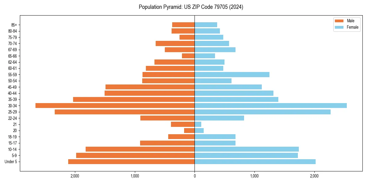 Population pyramid for 