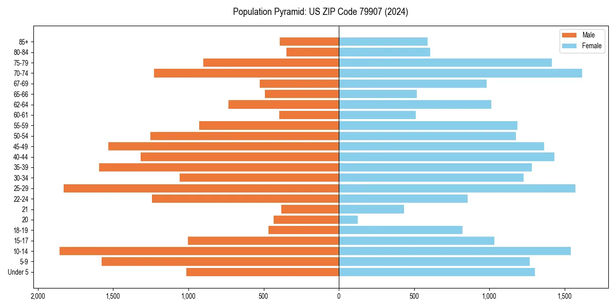 Population pyramid for 