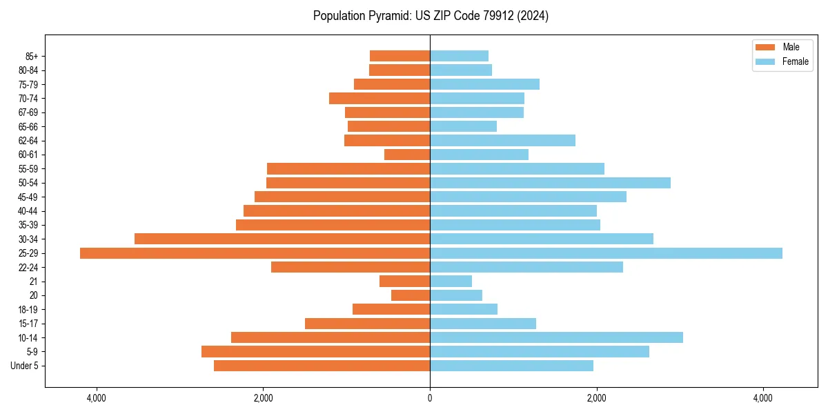 Population pyramid for 