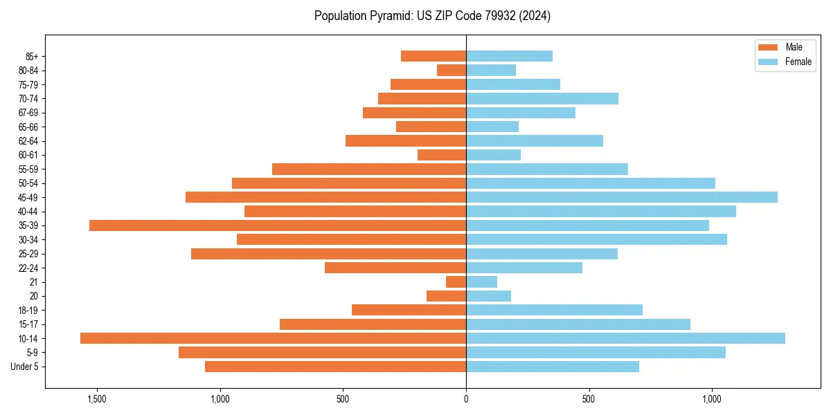 Population pyramid for 