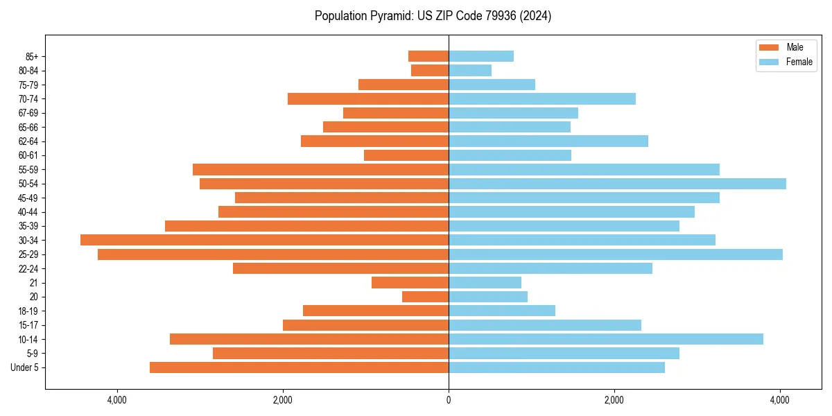 Population pyramid for 