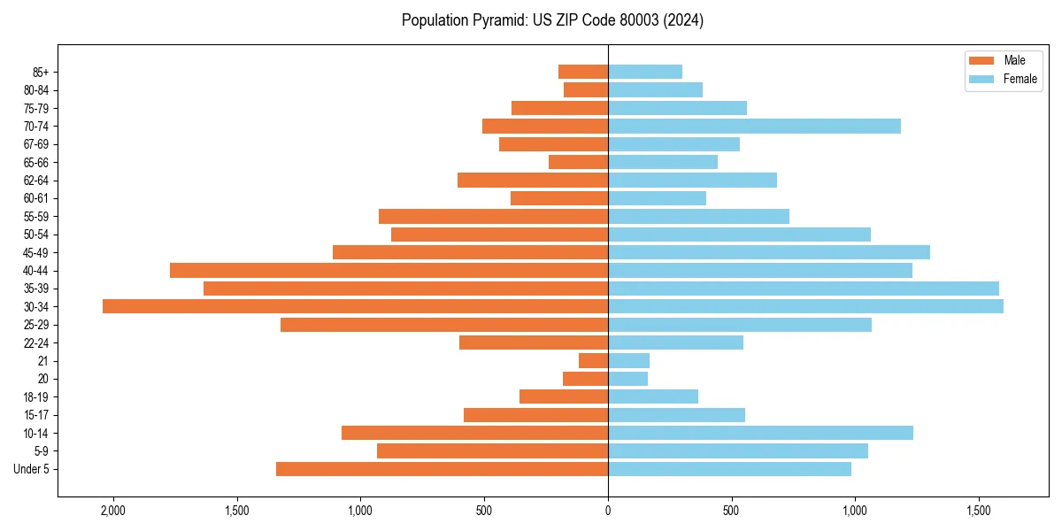 Population pyramid for 