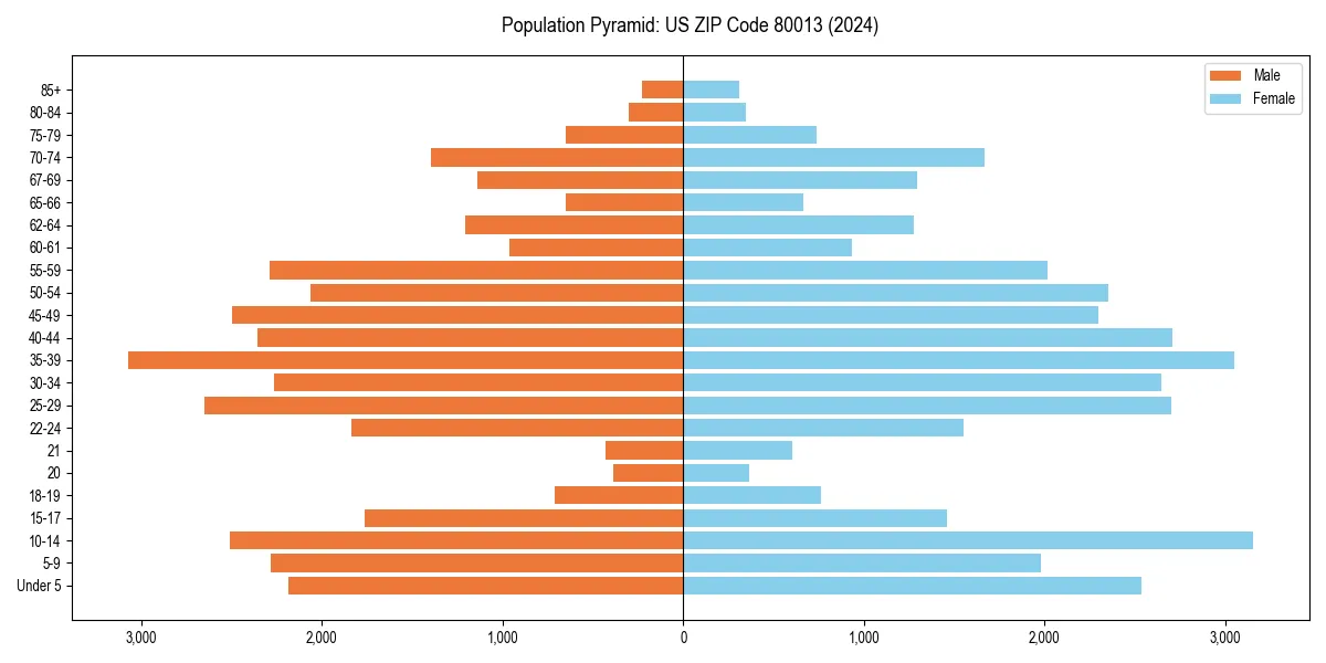 Population pyramid for 