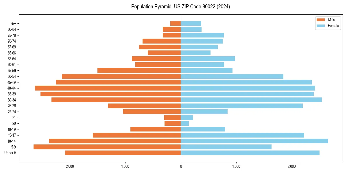 Population pyramid for 