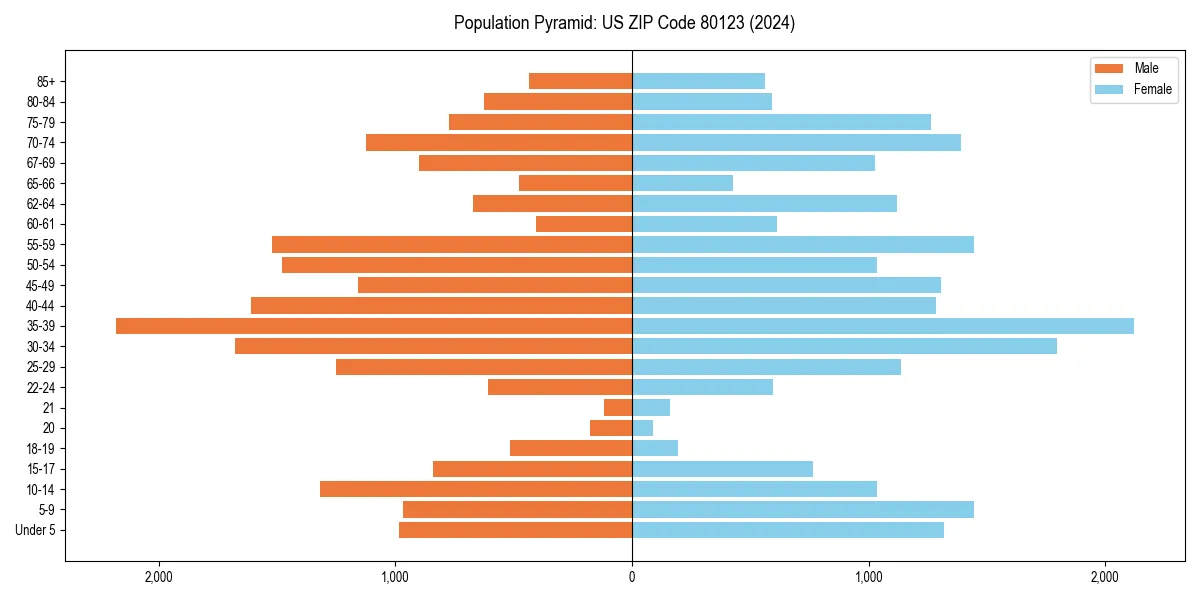 Population pyramid for 