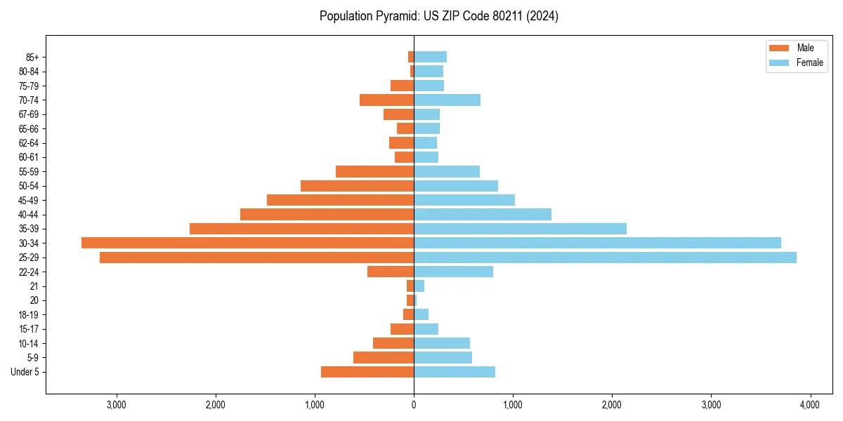 Population pyramid for 