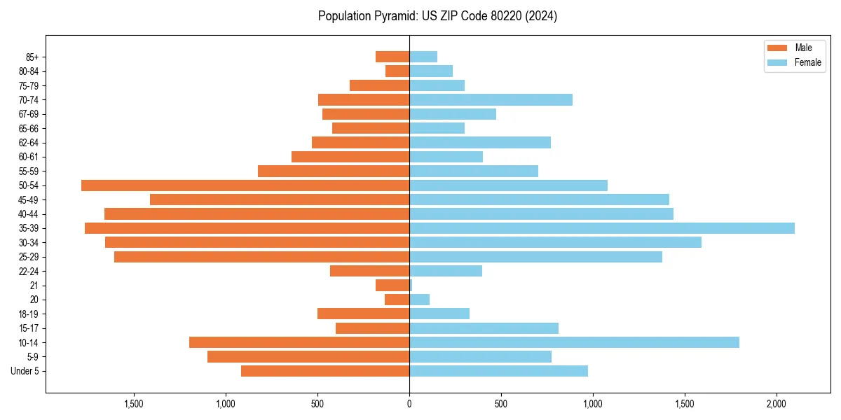 Population pyramid for 