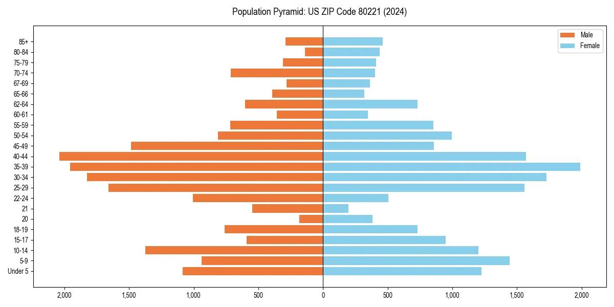 Population pyramid for 