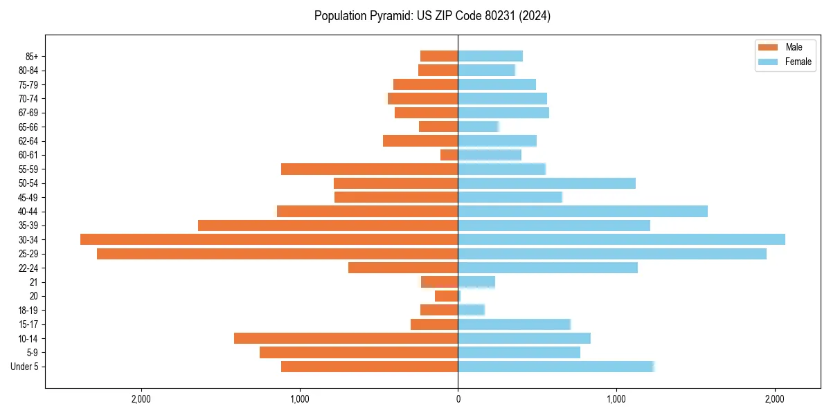 Population pyramid for 