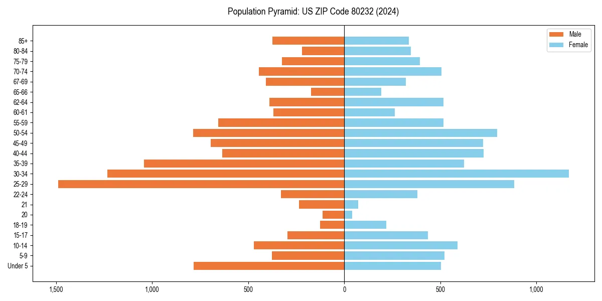 Population pyramid for 