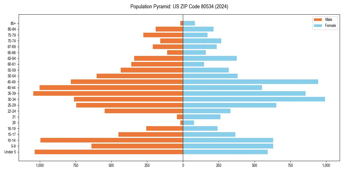 Population pyramid for 