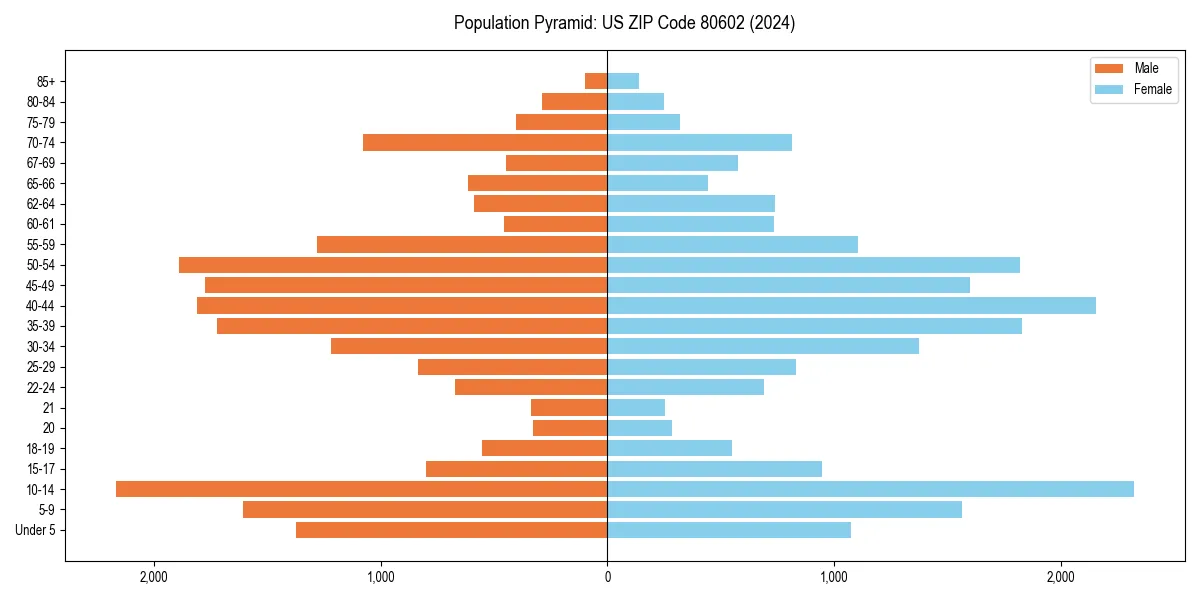 Population pyramid for 