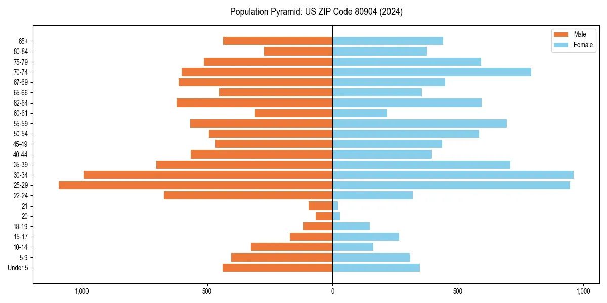 Population pyramid for 
