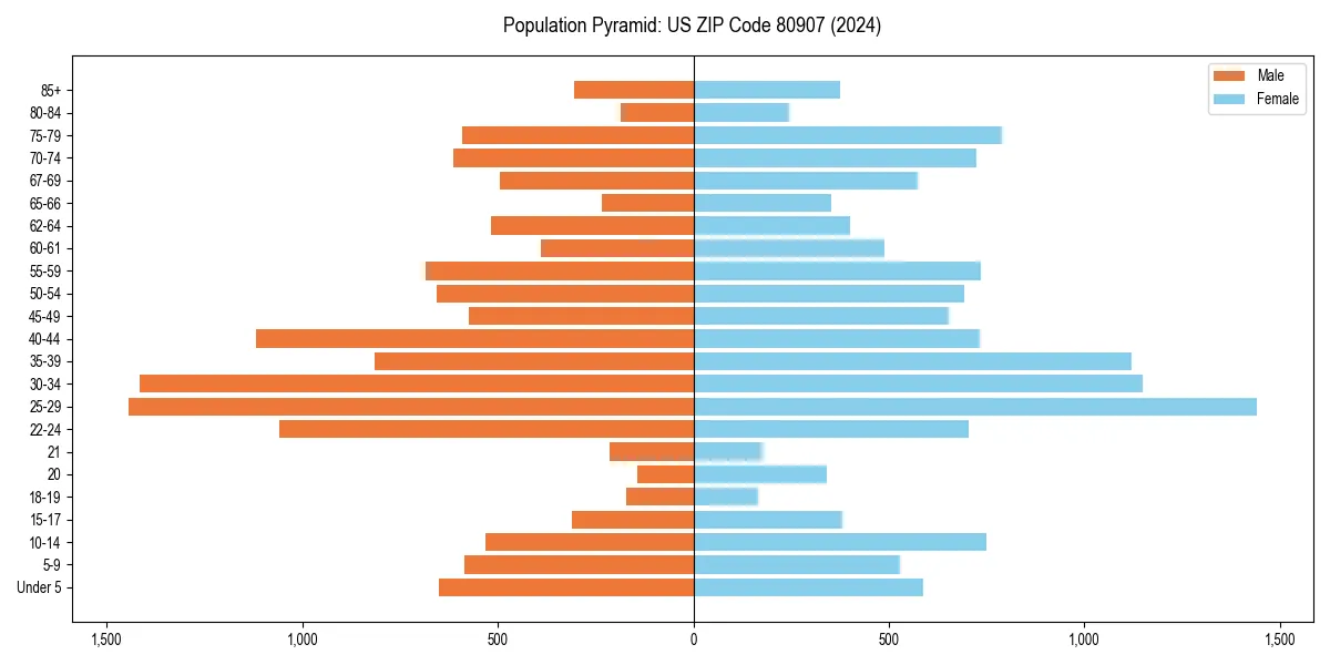 Population pyramid for 