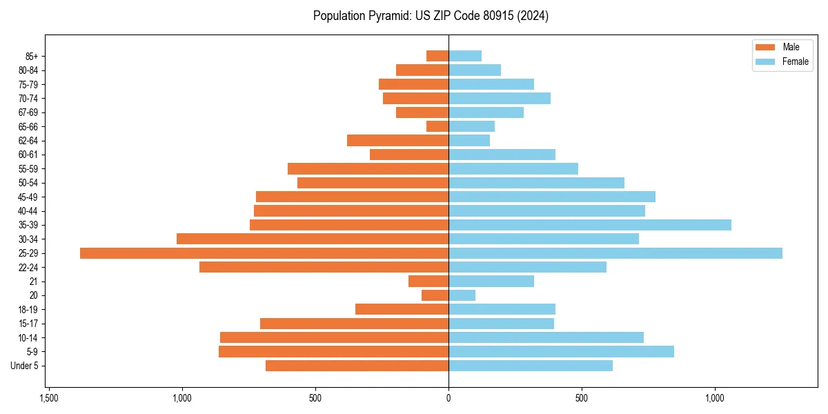 Population pyramid for 