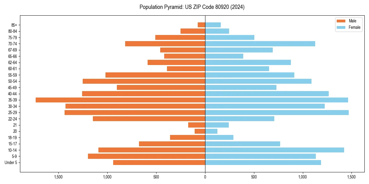 Population pyramid for 