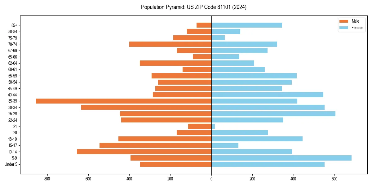 Population pyramid for 