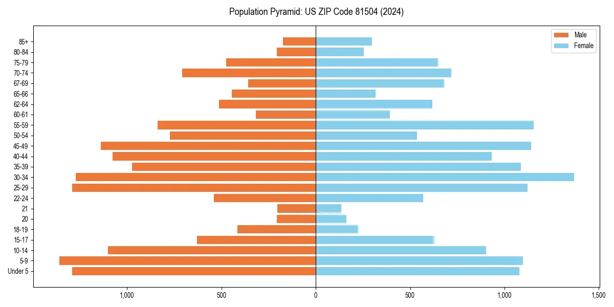 Population pyramid for 