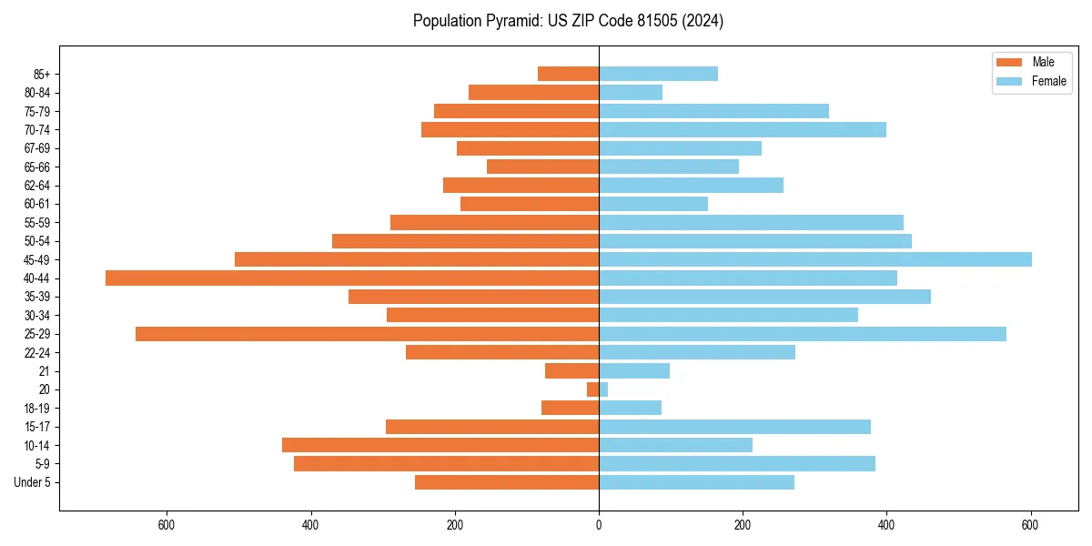 Population pyramid for 