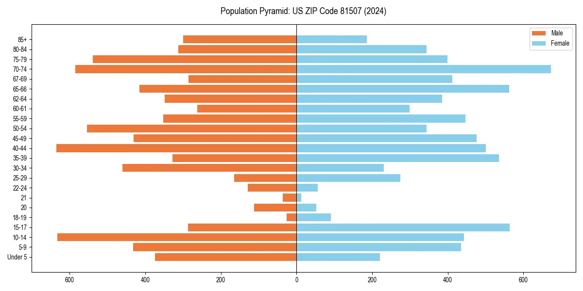 Population pyramid for 