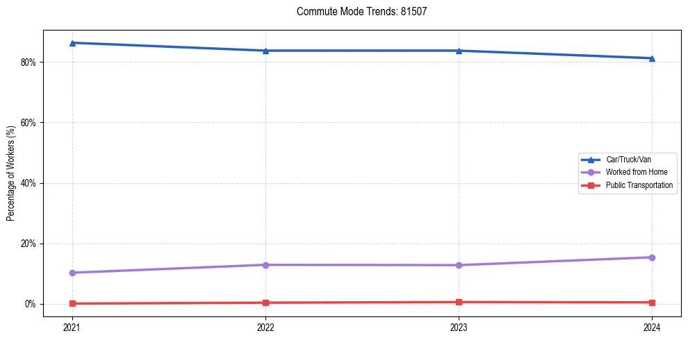 Transportation trends in US ZIP Code 81507