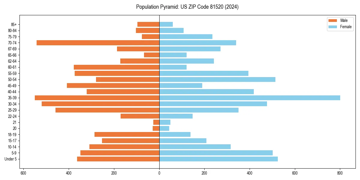 Population pyramid for 