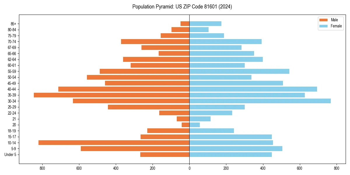 Population pyramid for 
