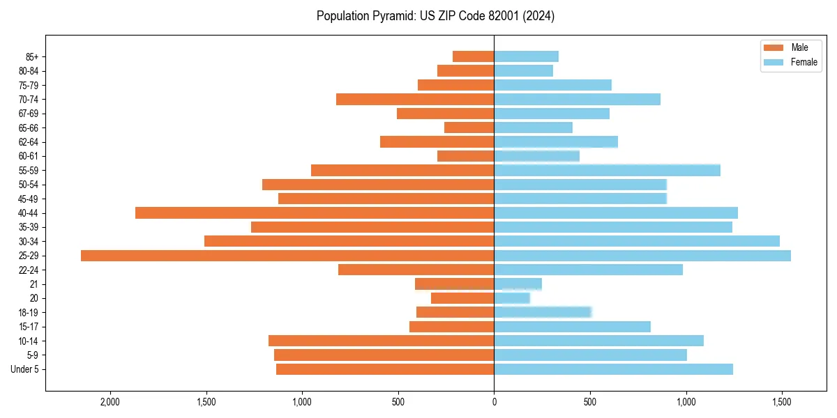 Population pyramid for 