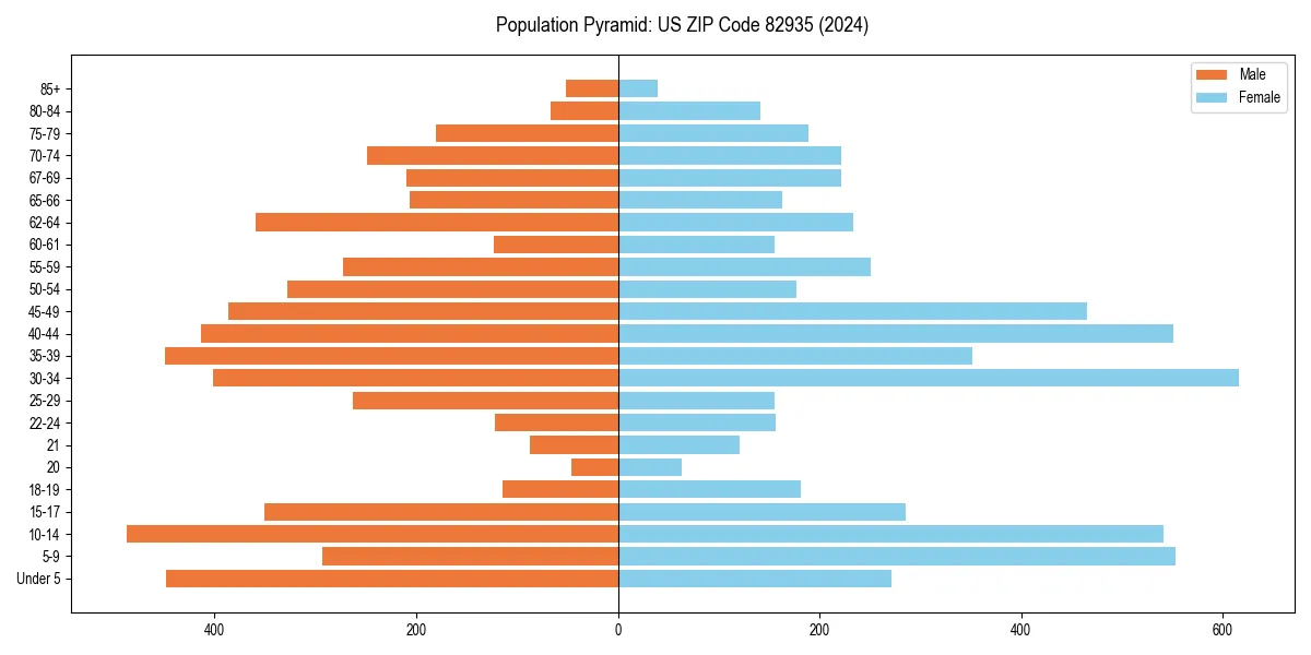 Population pyramid for 