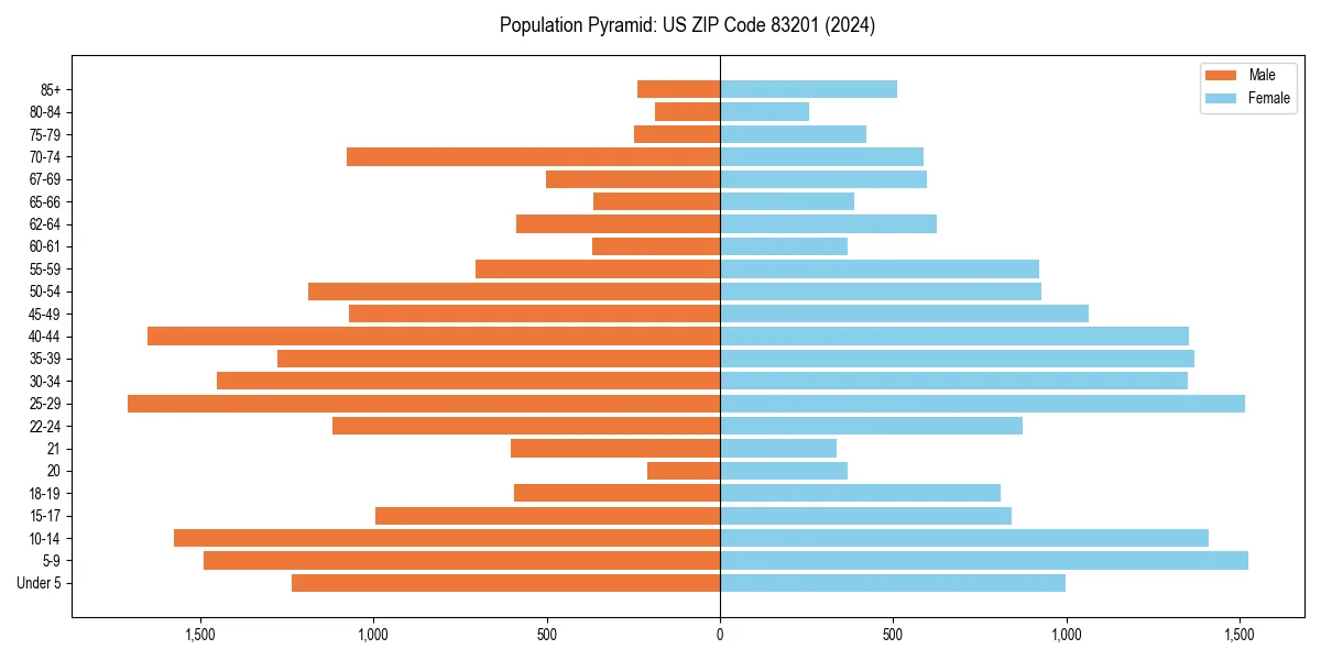 Population pyramid for 