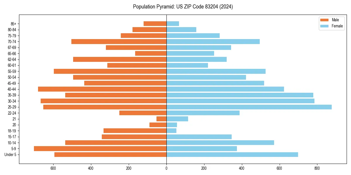 Population pyramid for 